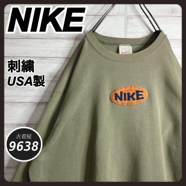 NIKE - 【USA製!!】ナイキ ✈︎刺繍ロゴ 白タグ ゆるだぼ 裏起毛 ...