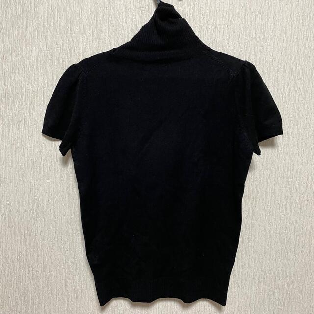 黒　半袖ニット レディースのトップス(ニット/セーター)の商品写真