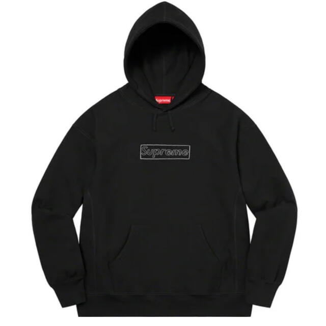 S Supreme KAWS Chalk Logo Hooded Sweat - パーカー