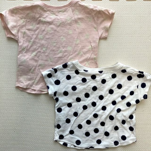 MUJI (無印良品)(ムジルシリョウヒン)の無印良品　Tシャツ　90　2枚セット キッズ/ベビー/マタニティのキッズ服女の子用(90cm~)(Tシャツ/カットソー)の商品写真