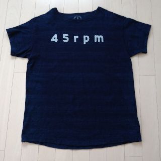 新品　45R  インディゴブルー　Tシャツ