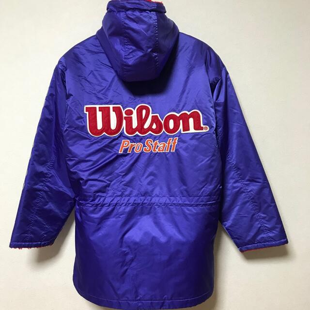 wilson(ウィルソン)の90s ヴィンテージ Wilson ウィルソン デカロゴ 刺繍 ベンチコート　L メンズのジャケット/アウター(ナイロンジャケット)の商品写真