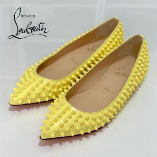 クリスチャンルブタン(Christian Louboutin)の3425 未使用 クリスチャンルブタン パテント スパイク フラットシューズ(ハイヒール/パンプス)