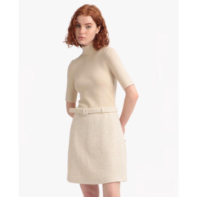 Theory 21aw 五分袖ニットコンボドレス 本店は noxcapital.de