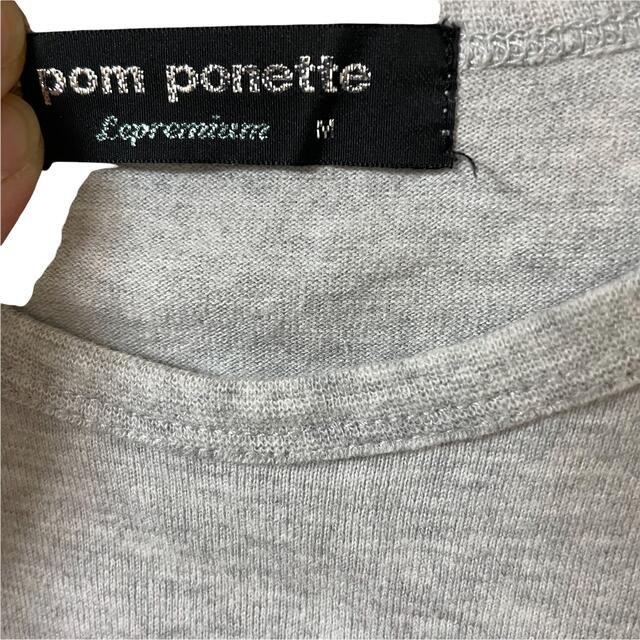 pom ponette(ポンポネット)の【pomponette】ふんわりパフスリーブ半袖Tシャツ　グレー　150cm キッズ/ベビー/マタニティのキッズ服女の子用(90cm~)(Tシャツ/カットソー)の商品写真