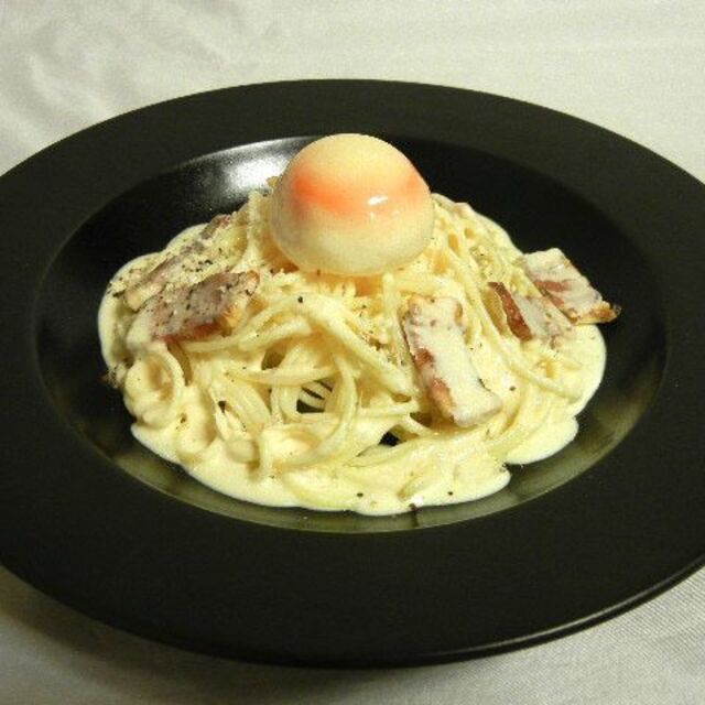 食品サンプル カルボナーラ スパゲティ パスタ