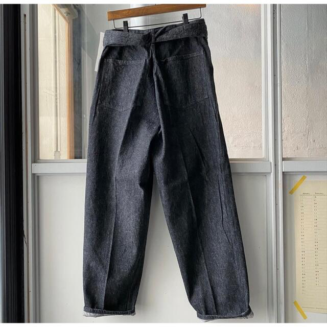 COMOLI - COMOLI 22SS ベルテッドデニム サイズ2 ブラックエクリュの