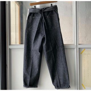 COMOLI - COMOLI 22SS ベルテッドデニム サイズ2 ブラックエクリュの
