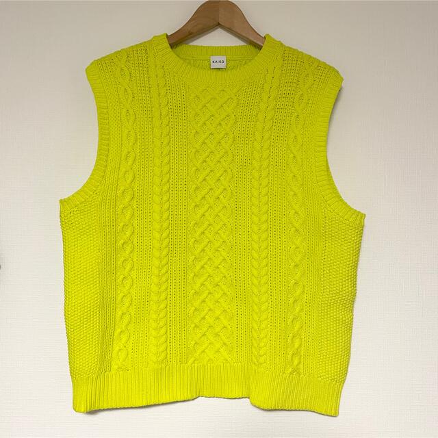 KAIKO カイコー 蛍光イエロー ニットベストの通販 by びび's shop|ラクマ