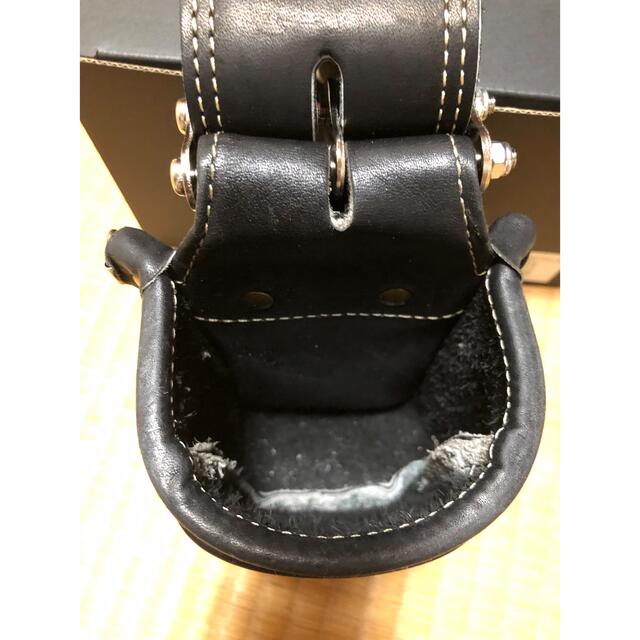 ください ニックス チェーン式最高級硬式グローブ革小物腰袋(ブラック