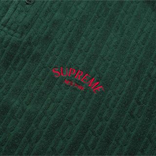 シュプリーム(Supreme)の新品 Supreme Cable Knit Terry Polo green (ポロシャツ)