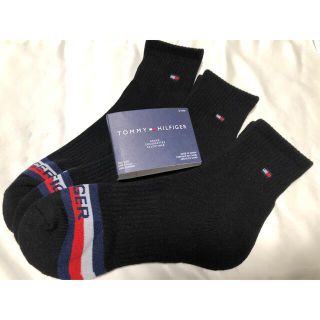 トミーヒルフィガー(TOMMY HILFIGER)の【新品】トミー ヒルフィガー 厚手 靴下 メンズ 25～29cm 3足セット(ソックス)