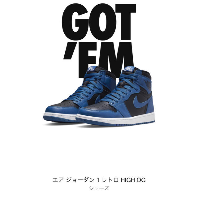 NIKE Air Jordan 1 High ダークマリーナブルー26センチ