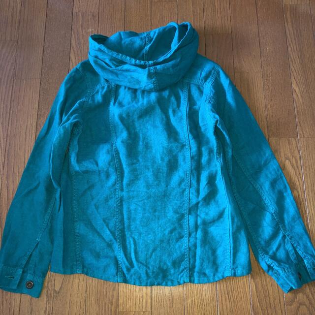 麻100% フード付きシャツジャケット　美品 レディースのジャケット/アウター(その他)の商品写真