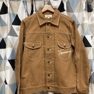 トミーヒルフィガー(TOMMY HILFIGER)のTOMMY HILFIGER カバーオールジャケット  ブラウン  胸ロゴ(カバーオール)