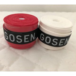 ゴーセン(GOSEN)のゆうパケット●GOSEN グリップテープ 2個 赤色 白色★迅速発送 ゴーセン(その他)