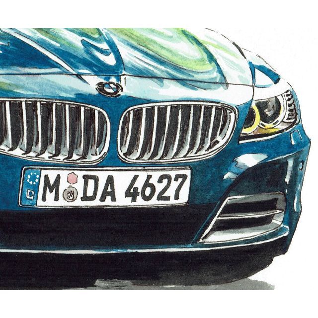 BMW(ビーエムダブリュー)のGC-582 BMW M1/Z4限定版画サイン有額装済作家平右ヱ門 エンタメ/ホビーの美術品/アンティーク(絵画/タペストリー)の商品写真