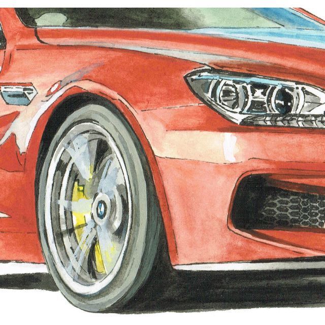 GC-584 BMW M1/M6限定版画サイン有額装済作家平右ヱ門 4