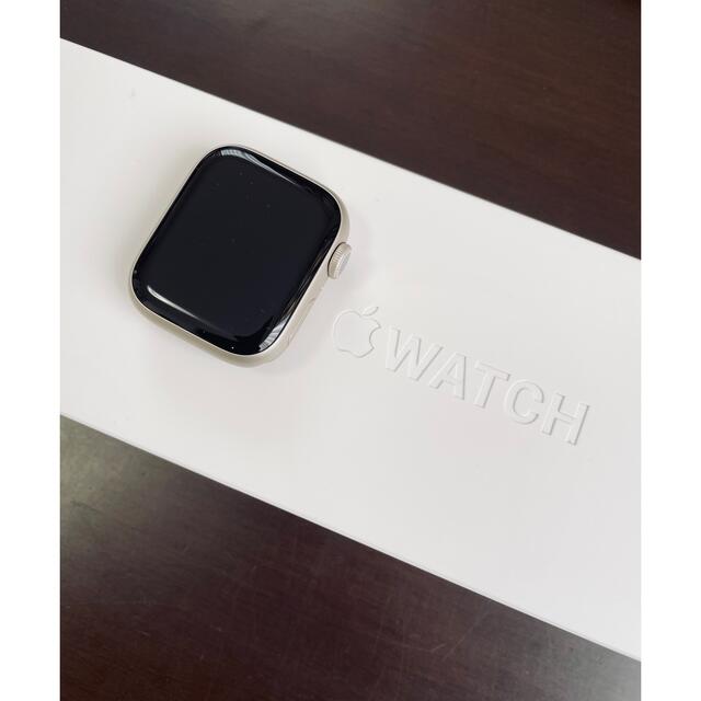 【Apple Watch7 41mm スターライトアルミニウム 美品】