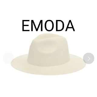 エモダ(EMODA)のEMODA ＥＤＧＥ ＢＬＩＭ ＨＡＴ（ホワイト）(ハット)