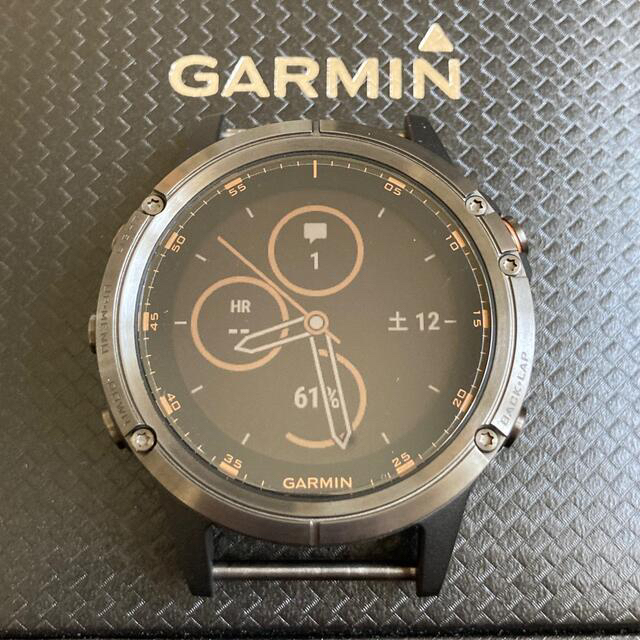 【美品】Garmin fenix5 Plus Sapphire Ti Black - 1
