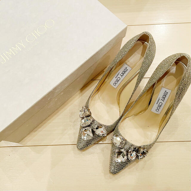 即出荷】 JIMMY CHOO - ジミーチュウグリッターパンプス《ウェディング