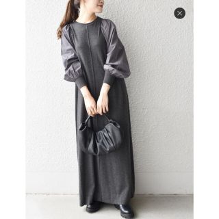 シップスフォーウィメン(SHIPS for women)のSHIPS for women 布帛コンビニットワンピース(ロングワンピース/マキシワンピース)