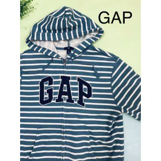 ギャップ(GAP)のGAP　ボーダーパーカー　フーディー裏起毛(パーカー)