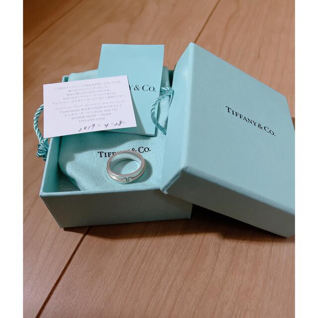 Tiffany& Co. TナローリングスターリングシルバーK18ローズゴールド