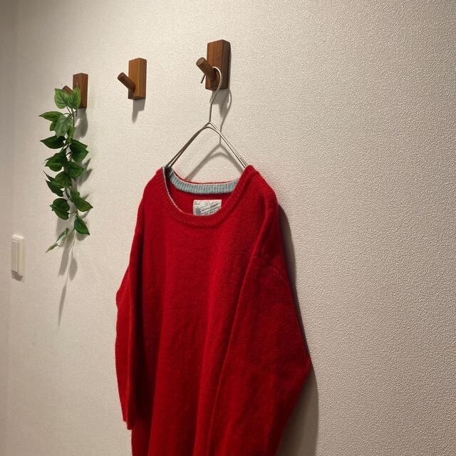 NATURAL LAUNDRY(ナチュラルランドリー)の26【USED⭐︎美品⭐︎】ladies 7部袖　赤　ナチュラルランドリー レディースのトップス(ニット/セーター)の商品写真