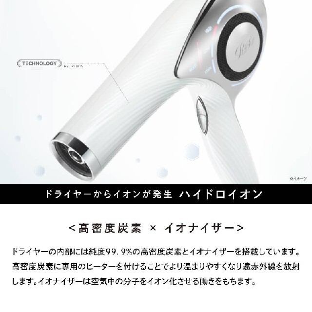 ReFa(リファ)の新品 MTG リファ ReFa BEAUTECH DRYER RE-AB02A スマホ/家電/カメラの美容/健康(ドライヤー)の商品写真