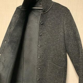 新品 裏起毛 グレー コート シンプル 無地 着痩せ アウター 秋冬コーデ