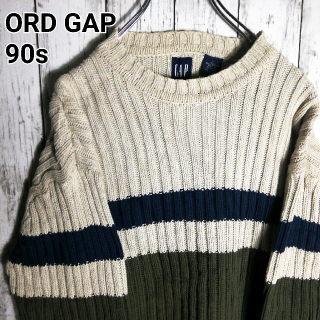 90s OLD GAP オールドギャップ ニットセーター コットンニット 春の通販 by ネッキーの古着屋｜ラクマ