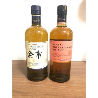 ニッカウイスキー(ニッカウヰスキー)のニッカウヰスキー カフェグレーン 700ml & シングルモルト余市 700ml(ウイスキー)