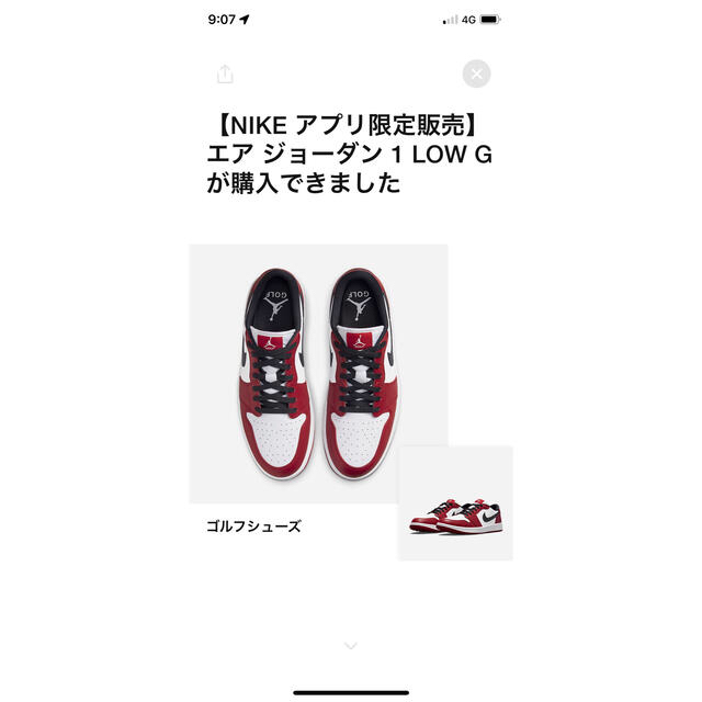 NIKEジョーダン1ゴルフシカゴ