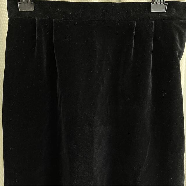 Grimoire(グリモワール)の美品　昭和　ビンテージ品　ベルベット　ベロア　膝下　タイトスカート レディースのスカート(ひざ丈スカート)の商品写真