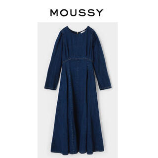 マウジー(moussy)のMOUSSY  PUFF SLEEVE DENIM ドレス(ロングワンピース/マキシワンピース)