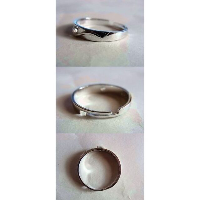 未使用品SVシルバー925リング指輪13号フリーサイズ調節キュービックジルコニア レディースのアクセサリー(リング(指輪))の商品写真