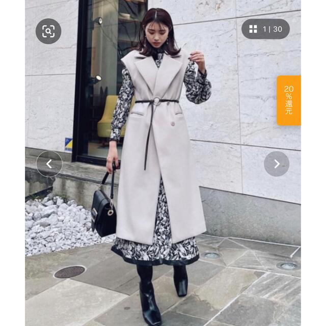rienda - フェイクウールロングベストの通販 by shop|リエンダならラクマ