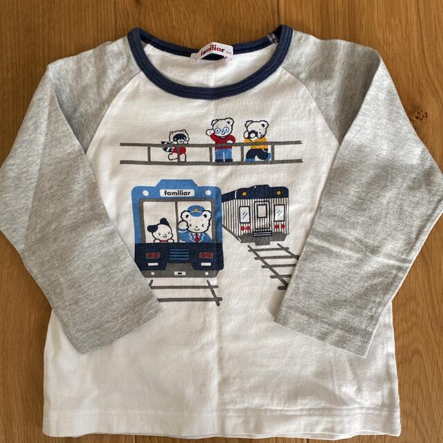 familiar(ファミリア)のファミリア　電車　ロンT 長袖　100 トップス キッズ/ベビー/マタニティのキッズ服男の子用(90cm~)(Tシャツ/カットソー)の商品写真