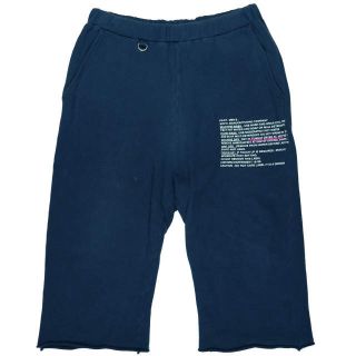 ユニフォームエクスペリメント(uniform experiment)のuniform experiment ユニフォームエクスペリメント 18SS 日本製 THREE QUARTER CUT OFF SWEAT PANT カットオフクロップドスウェットパンツ UE-180057 １ ネイビー ボトムス【中古】【uniform experiment】(ショートパンツ)