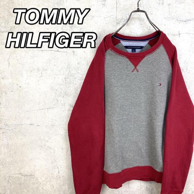 TOMMY HILFIGER(トミーヒルフィガー)の希少 90s トミーヒルフィガー スウェット 刺繍ロゴ ビッグシルエット 美品 メンズのトップス(スウェット)の商品写真