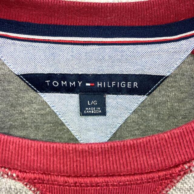 TOMMY HILFIGER(トミーヒルフィガー)の希少 90s トミーヒルフィガー スウェット 刺繍ロゴ ビッグシルエット 美品 メンズのトップス(スウェット)の商品写真