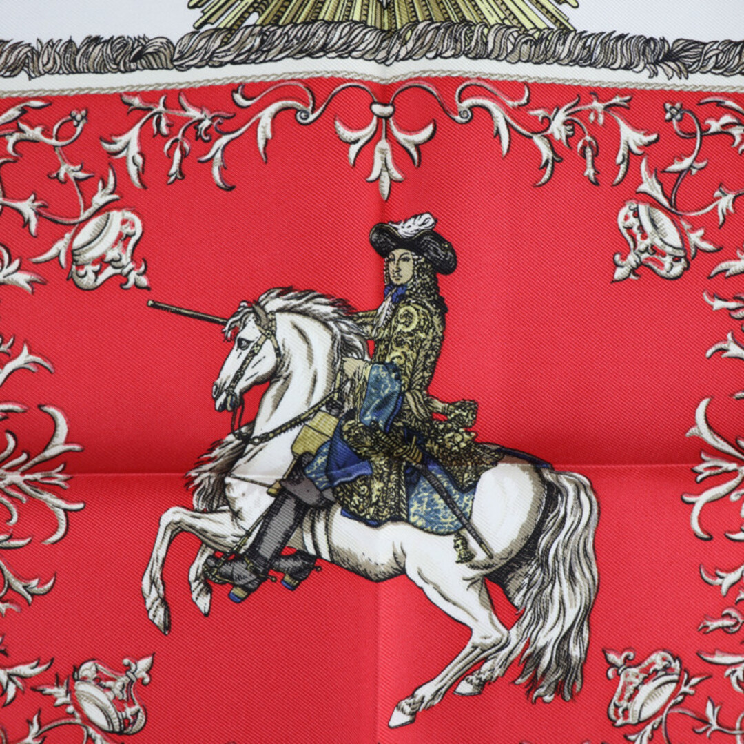 エルメス HERMES スカーフ シルク カレ40 白い馬に跨ったルイ14世-