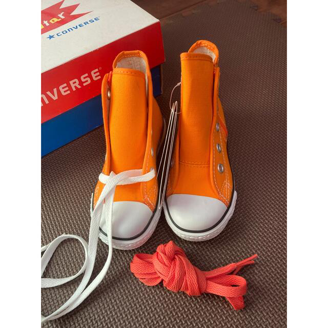 CONVERSE 【訳あり】新品未使用 コンバース ハイカット 16cm オレンジの通販 by ちびすけむし 値下げ コンバース スニーカー 16cm 薄オレンジ