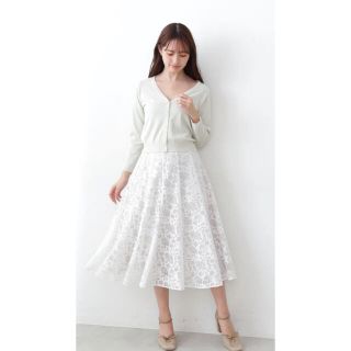 ジルバイジルスチュアート(JILL by JILLSTUART)のジルバイジルスチュアート スカシレーススカート M ホワイト(ロングスカート)