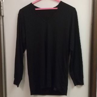 ユニクロ(UNIQLO)のユニクロ UNIQLO ヒートテックインナー ロングTシャツ ブラック M ①(Tシャツ/カットソー(七分/長袖))