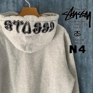 STUSSY - STUSSY ステューシー フードロゴ 刺繍ロゴ プルオーバー