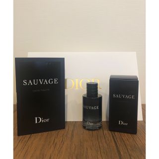 ディオール(Dior)の新品未開封ディオール　ソヴァージュオードゥトワレミニボトル10ml &1ml香水(香水(男性用))