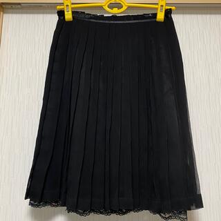 ロペピクニック(Rope' Picnic)のロペピクニック　裾レースシフォンプリーツスカート(ひざ丈スカート)